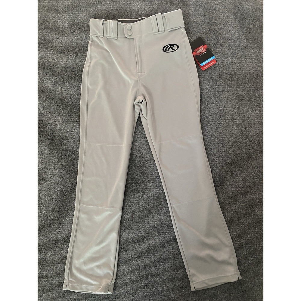 NEW RAWLINGS Baseball Pants Youth LARGE GRAY Semi-Relax Fit
